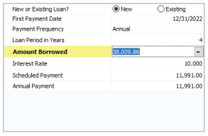 FINPACK Loan Calculator Screenshot