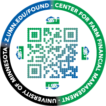 Center for Farm Financial Management Property Sticker and QR Code
