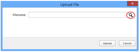 Use the magnifying glass icon to select the file from your machine.