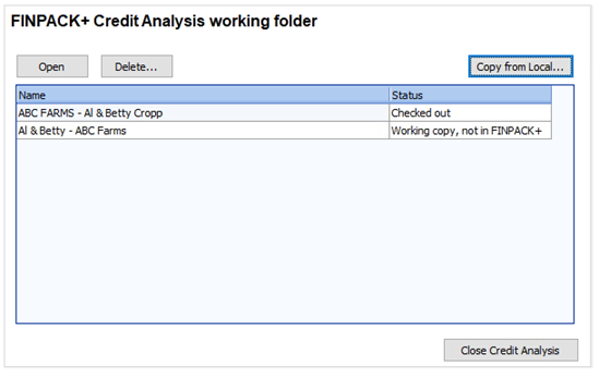Local files can be viewed in your working folder.